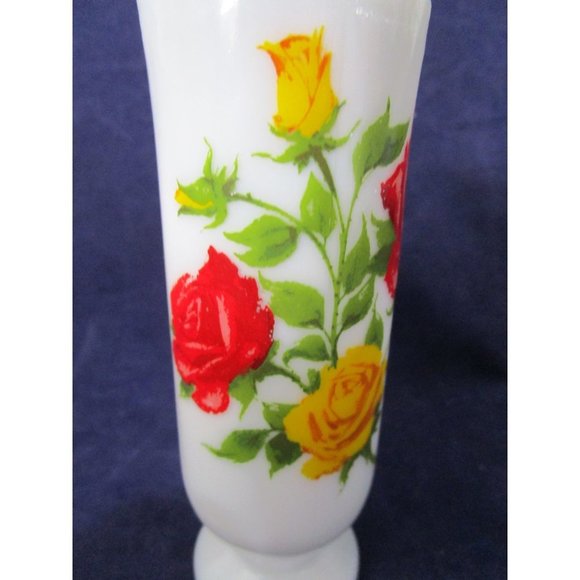 Red Yellow Rose on Milk Glass Avon Cordial Tia Maria Demitasse Mug GUC  Four - Picture 13 of 16